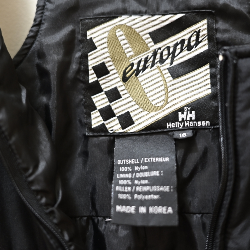 Helly Hansen Europa Black Vintage Snow Fishing Bib Overalls Jumpsuit Jumper 18 - Picture 9 of 10